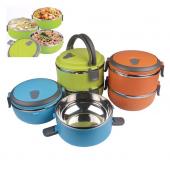  Double Layer Stainless Steel Plastic Lunch Box